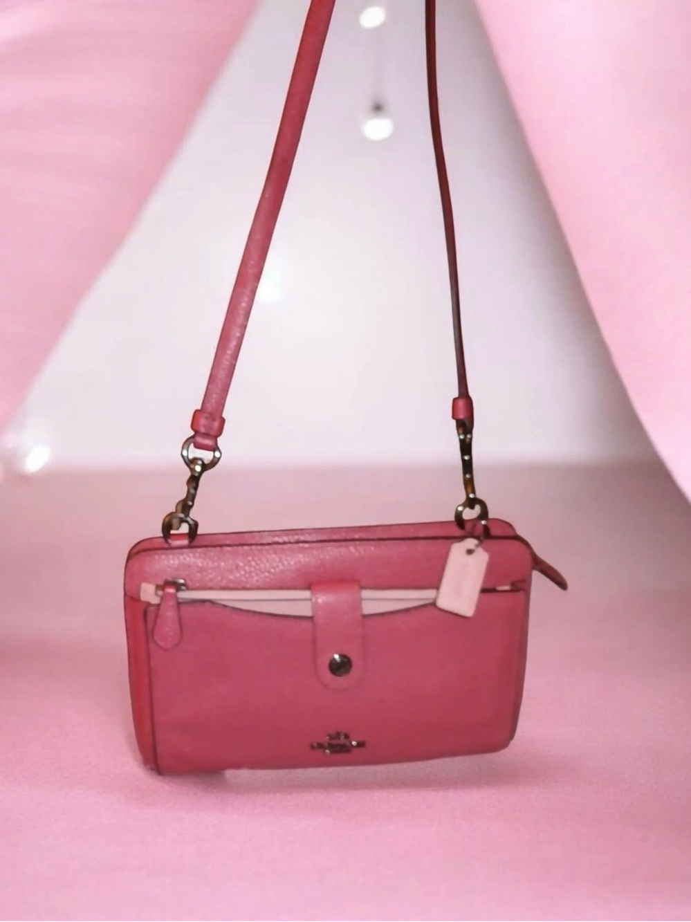 Coach Noa Popup Messenger Pink Crossbody Shoulder Bag - Women